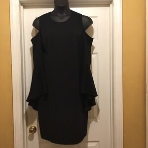 Vince Camuto Black Cold Shoulder Dress